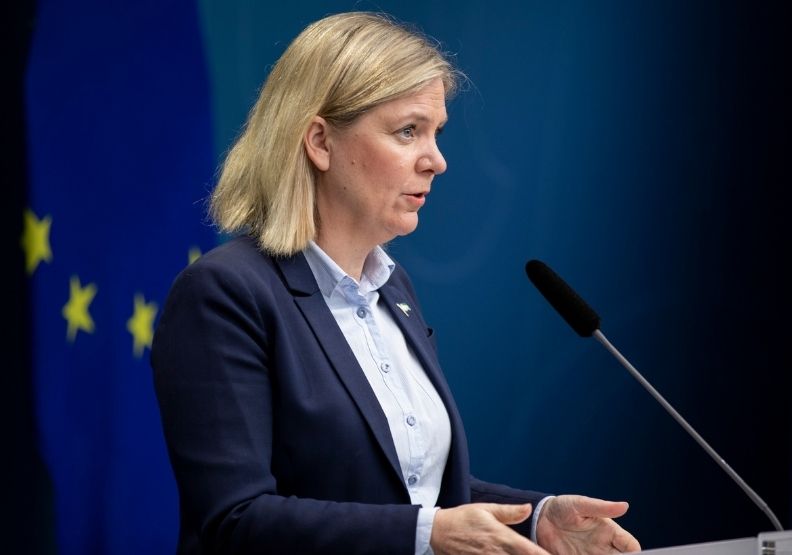 瑞典也加入軍援烏克蘭的行列,取自Magdalena Andersson臉書。