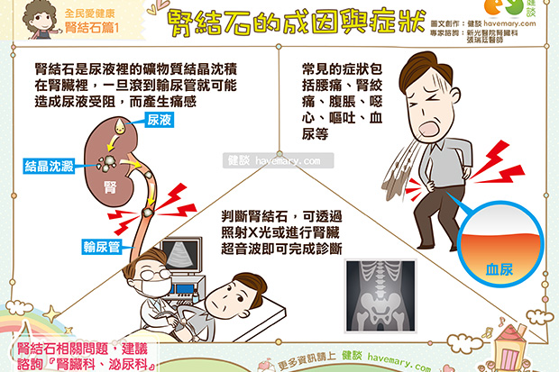 腎結石的成因與症狀