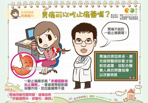 胃痛可以吃止痛藥嗎？