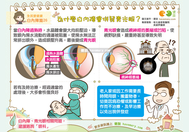 白內障全熟才肯醫？拖成青光眼險失明