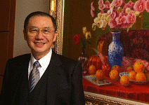 順益關係企業集團董事長林清富 藉畫消鄉愁