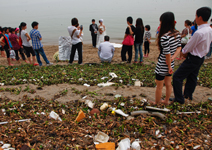 珠江出海口， 每年排出71萬噸汙染物