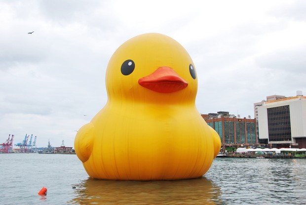 黃色小鴨在基隆的魅力