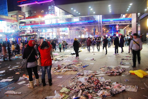 不落地垃圾量降低，但公德心有待加強
