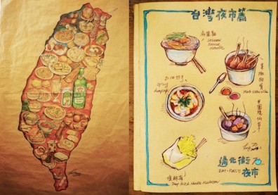 插畫家手繪台灣美食地圖！以溫暖細膩的筆觸，畫下在地小吃與濃濃人情味