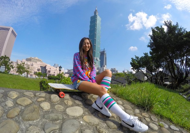 長板女神來台啦！高孝周滑出台北綽約風采