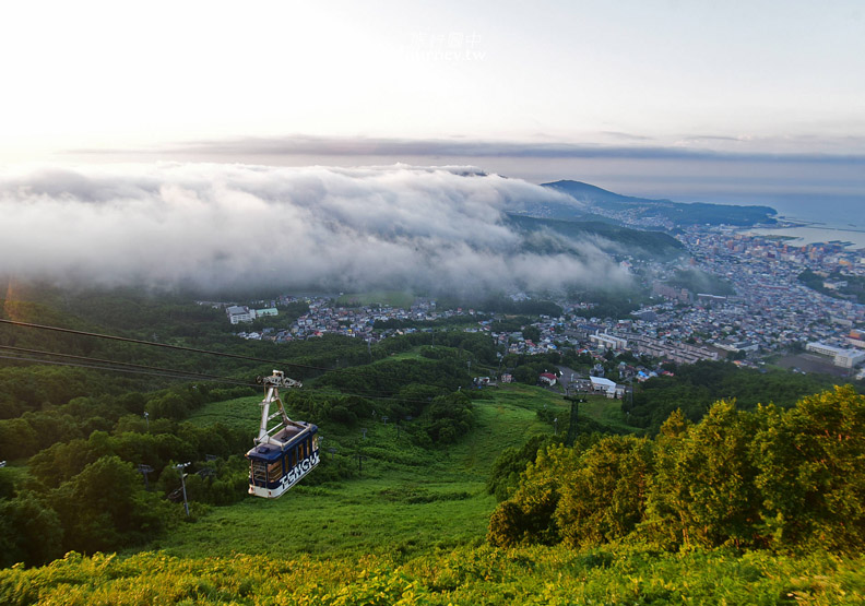 北海道三大夜景：搭天狗山纜車遇見夕陽下雲海夜景