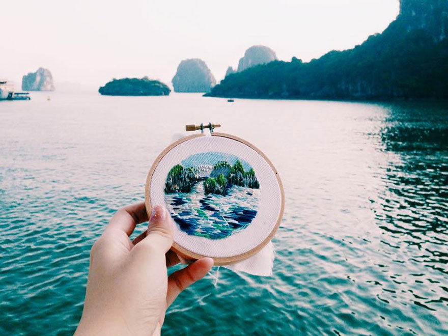 繡出全世界美景!刺繡藝術家用針線織出旅行美好回憶_img_4